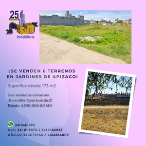Se vende 6 terrenos en San Benito Xaltocan.