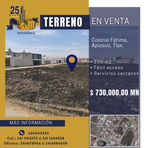 Se vende terreno centrico en Apizaco.