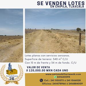 Terreno en Venta en San Isidro Chipila Muñoz de Domingo Arenas