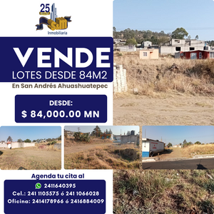 Se venden lotes en Tzompantepec, Tlax.