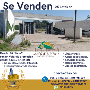 se venden 25 lotes en promoción en Puebla