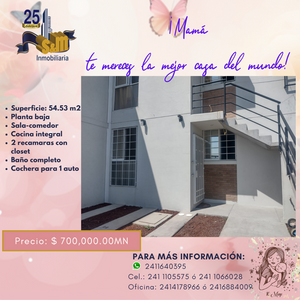 Se vende casa planta baja en Residencial roble, San Miguel Contla.