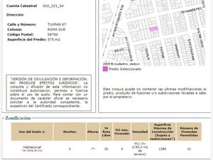 Terreno en Venta en Roma Sur Cuauhtémoc