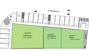 LOCALES EN RENTA EN VIA MORELOS 102.2m2, $ 20,440.00