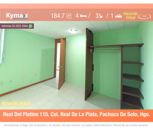 Excelente Casa 184.7 m2 Col. Real de la Plata, Pachuca de Soto