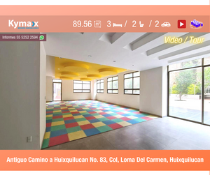 Excelente departamento 89.56 m2 Col. Loma Del Carmen, Huixquilucan