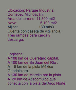 PV0080 Nave industrial en venta Contepec, Michoacán