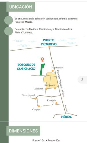 LOTES EN VENTA EN PRIVADA/ BOSQUES DE SAN IGNACIO/ PROGRESO, YUCATAN