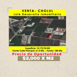 Terreno en venta en Cholul