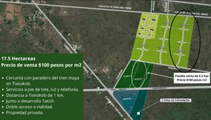 Terreno en venta en Tixkokob, Yucatán, cerca del tren maya