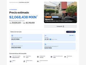 Departamento en Venta en Portales Norte Benito Juárez