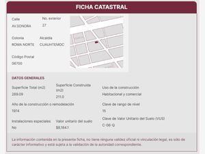 Departamento en Venta en Roma Sur Cuauhtémoc