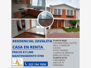 Casa en Renta en Residencial Ex-Hacienda de Zavaleta Puebla