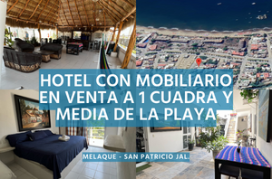 BONITO HOTEL  CON MOBILIARIO EN MELAQUE  - SAN PATRICIO JALISCO