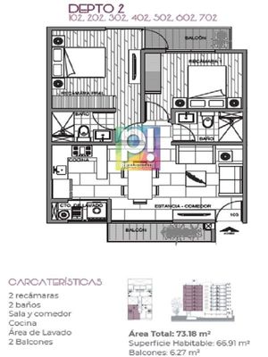 VENTA DEPARTAMENTOS NUEVOS CON 1 o 2 BALCONES EN EJE CENTRAL APA_3847 CM/YI