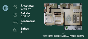 Departamento en venta 2 recamaras carr nacional Monterrey