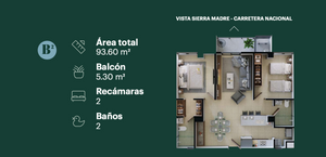 Departamento en venta 2 recamaras carr nacional Monterrey