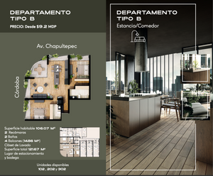 Departamento en venta en Roma Norte, NUEVO