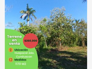 Terreno en Venta en Huapacal 2da. Sección Cunduacán