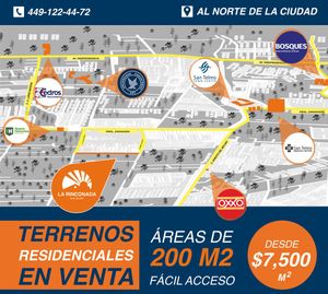 Terrenos 200m2 zona norte de Aguascalientes. Sin cuotas de mantenimiento