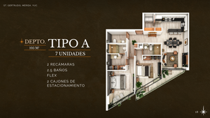 VENTA DEPARTAMENTO NORTE DE MÉRIDA -NORTHOWN SANTA GERTRUDIS COPO