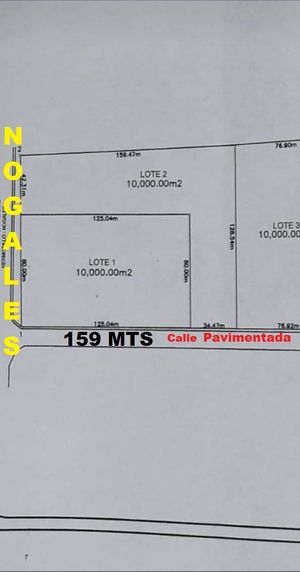 Terreno en VENTA  de  20,000 m2 frente carret Nogales UVM