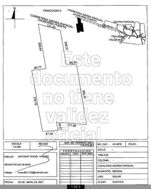 Venta Terreno de 11.8 has en Sierra Papacal, en avenida  del Parque Científico