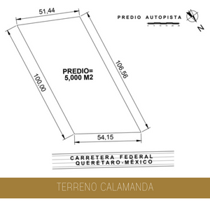 Terreno Comercial/Industrial de 5,000 m² en Calamanda, Querétaro: