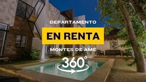 Increíble departamento en renta con recorrido virtual 360 en Montes de amé