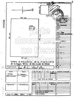 Terreno en esquina en la colonia México Norte