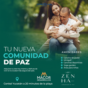 Terreno Residencial ZEN-HA Conkal, Mérida, Yucatán