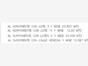 Terreno en Venta en Valle de Fontanna Ramos Arizpe