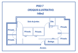 Excelente oficina 140m2 Del Valle