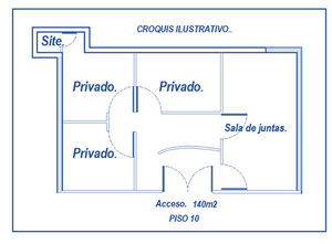 Excelente oficina de 140 m2 en renta piso alto