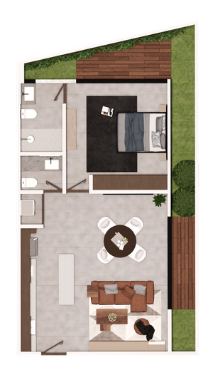 Departamento en Venta Tabalta Temozón Norte en Mérida, Yucatán Mod. Terraza Plus