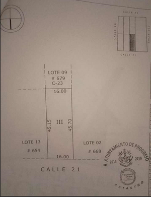 Terreno en chelem al lado de departamentos