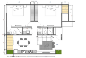 Departamento en venta de 2 recamaras en Temozon al norte de Mérida