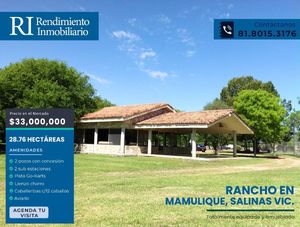 Rancho Equipado / Amueblado 28.76 hectáreas