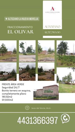 Terreno en Venta en El Olivar Altozano Morelia