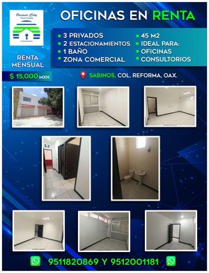 ESPACIO EN RENTA CON 3 PRIVADOS Y ACCESO POR CALLE, IDEAL PARA OFICINAS O CONSUL