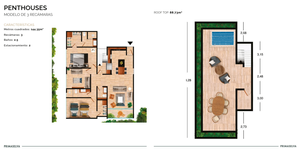 PENTHOUSE 3 REC. EN PREVENTA EN PRIMASELVA CABO NORTE