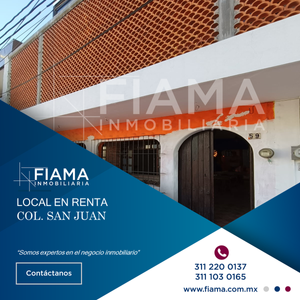 LOCAL COMERCIAL  EN RENTA COL. SAN JUAN (M)