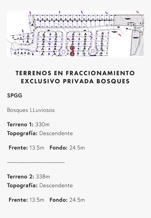 Terrenos   En Privada Bosques del Valle