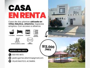Casa en Renta en Villas Náutico Altamira