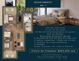 PREVENTA de exclusivos departamento en Polanco