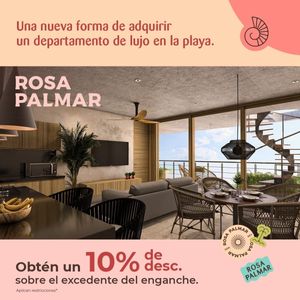 PREVENTA DEPTOS AMUEBLADOS ROSA PALMAR, SISAL PTO. MOD A, 2 HAB Y TERRAZA MAR 25