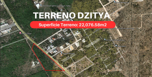 Venta / Renta: Terreno de 300 m de frente y  22,076.58 m2 en Dzitya