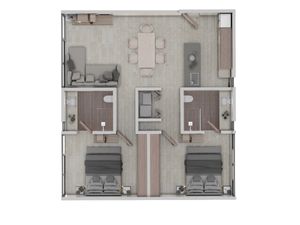 Departamento en Venta en Mérida, Privada Nibana, Temozón (Mod. C)