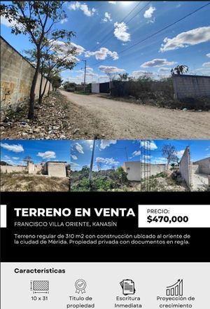 TERRENO EN VENTA EN COL. FRANCISCO VILLA ORIENTE, KANASIN