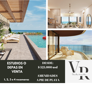 DEpartamentos y estudios en venta en Puerto Moreles, de lujo, inversionista